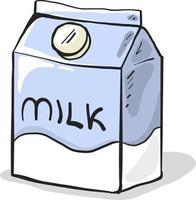 Flasche Milch, Illustration, Vektor auf weißem Hintergrund