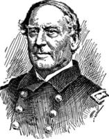 Admiral David g. Farragut, Vintage-Illustration vektor