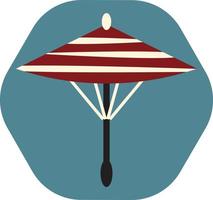 japanischer Regenschirm, Illustration, Vektor, auf weißem Hintergrund. vektor