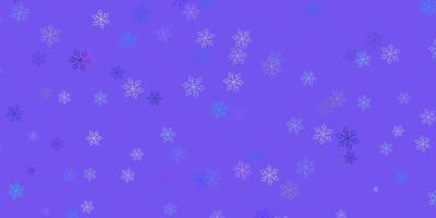 natürlicher Hintergrund des hellrosa, blauen Vektors mit Blumen. vektor
