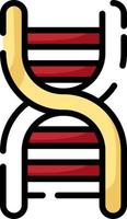 mänsklig dna, illustration, vektor på en vit bakgrund.