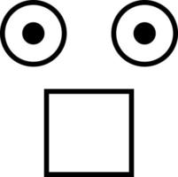 Schock-Emoticon-Gesicht, Illustration, auf weißem Hintergrund. vektor