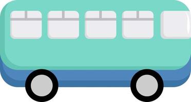 blå buss, illustration, vektor på vit bakgrund.