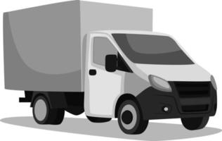 weißer Lieferwagen, Illustration, Vektor auf weißem Hintergrund