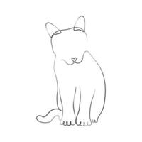 Katze Strichzeichnungen Vektor-Illustration vektor