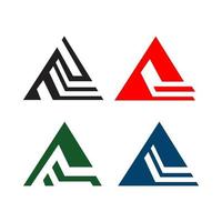 Dreieck-Logo-Design-Vektor-Konzept-Illustration isoliert auf weißem Hintergrund vektor