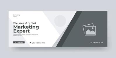 digitale Marketingagentur Social Media Cover Template Design vektor