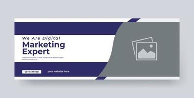 digitale Marketingagentur Social Media Cover Template Design vektor