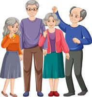 Lycklig senior människor grupp vektor