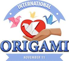 internationell origami dag baner design vektor