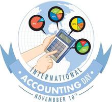 Posterdesign zum Internationalen Tag der Rechnungslegung vektor
