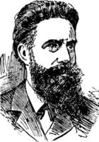 wilhelm rntgen, vintage illustration vektor