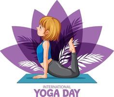 Banner-Design für den internationalen Yoga-Tag vektor