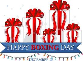 Happy Boxing Day Banner-Design vektor