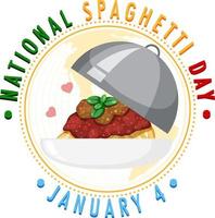 nationell spaghetti dag baner design vektor