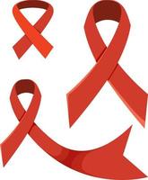 Rotes Band unterstützt das HIV-Symbol vektor