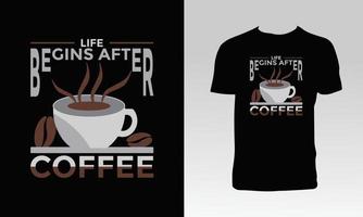 kreatives Kaffee-T-Shirt-Design vektor