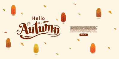 Hallo Herbst, Erntedankfest, Herbst, Typografie, Kalligrafiedesign, Vektor