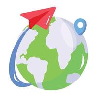 Gebrauchsfertige flache Ikone der globalen Post vektor