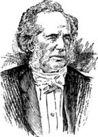 Cornelius Vanderbilt, Vintage-Illustration vektor