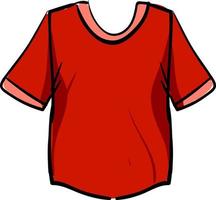 rotes Hemd, Illustration, Vektor auf weißem Hintergrund.