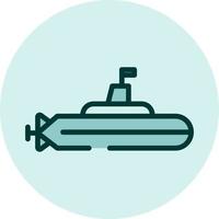 U-Boot auf dem Wasser, Illustration, Vektor auf weißem Hintergrund.
