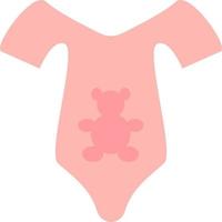 rosa Babyanzug mit rosa Bär, Illustration, Vektor, auf weißem Hintergrund. vektor