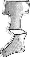 weinleseillustration der aluminiumhalterung. vektor