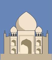 taj mahal, illustration, vektor på vit bakgrund.