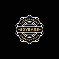 50 år årsdag fira logotyp vektor