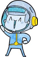 vektor astronaut karaktär i tecknad serie stil