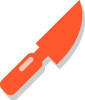 röd kniv, ikon illustration, vektor på vit bakgrund
