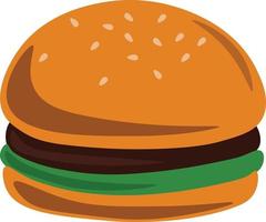 Burger, Illustration, Vektor auf weißem Hintergrund.