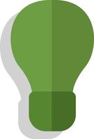 grön glödlampa, illustration, vektor, på en vit bakgrund. vektor
