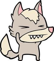 Vektor-Wolf-Charakter im Cartoon-Stil vektor