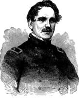 General James Schilde, Vintage Illustration. vektor