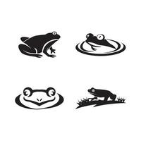 Frosch-Logo-Vorlagenvektor vektor