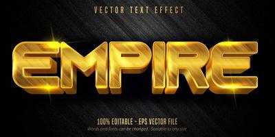 Empire Luxus goldene Farbe bearbeitbarer Texteffekt vektor