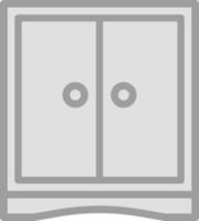 graues Badezimmerschließfach, Illustration, auf einem weißen Hintergrund. vektor