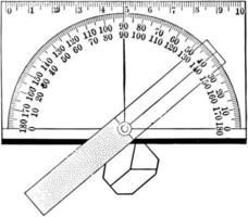 Kontaktgoniometer, Vintage Illustration. vektor