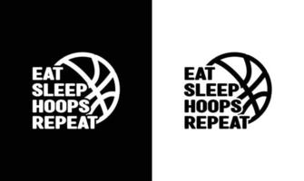 Basketball-Zitat-T-Shirt-Design, Typografie vektor