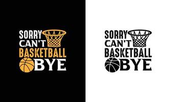 Basketball-Zitat-T-Shirt-Design, Typografie vektor