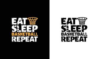 Basketball-Zitat-T-Shirt-Design, Typografie vektor