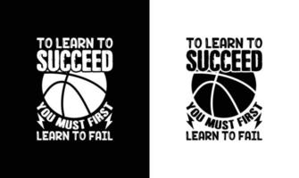 Basketball-Zitat-T-Shirt-Design, Typografie vektor