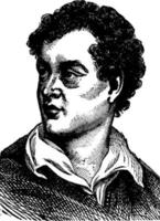 herre george Gordon byron, årgång illustration vektor