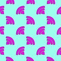 rosa wifi, sömlös mönster på blå bakgrund. vektor
