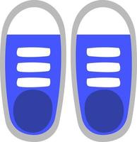 blaue Schuhe, Illustration, Vektor, auf weißem Hintergrund. vektor