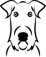 hund med en lång ansikte, illustration, vektor på vit bakgrund.