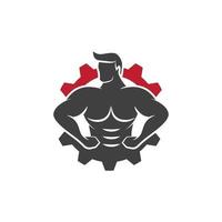 Fitness-Logo-Design-Vektor-Illustration-Symbol vektor