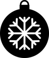 jul boll med snöflinga, vektor ikon.
